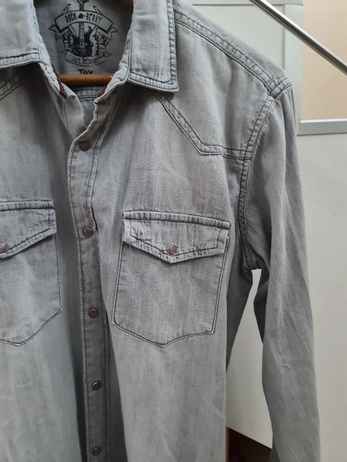 Veste chemise légère imitation jean taille M - photo numéro 10