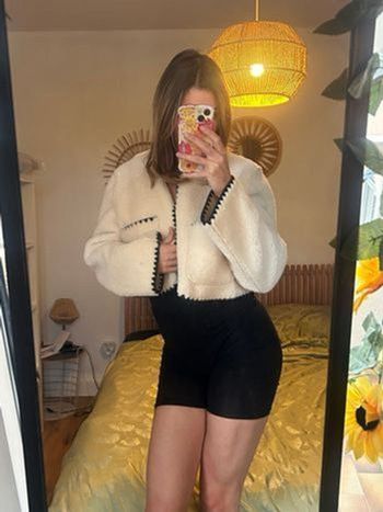🧥 Veste courte effet mouton – ASOS DESIGN – Taille S