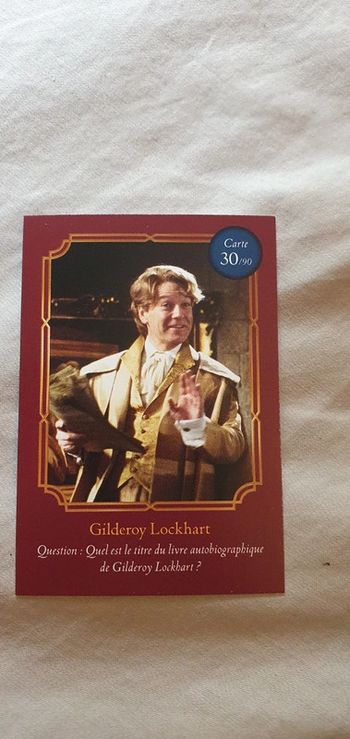 Cartes Harry Potter Auchan Gilderoy Lockhart n° 30/90