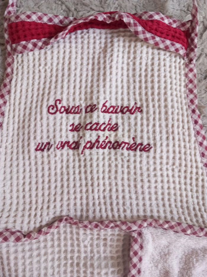 😷tablier enfant coton humoristique 5ans - photo numéro 4