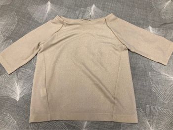 T-shirt manches 3/4 irisé dorée t36