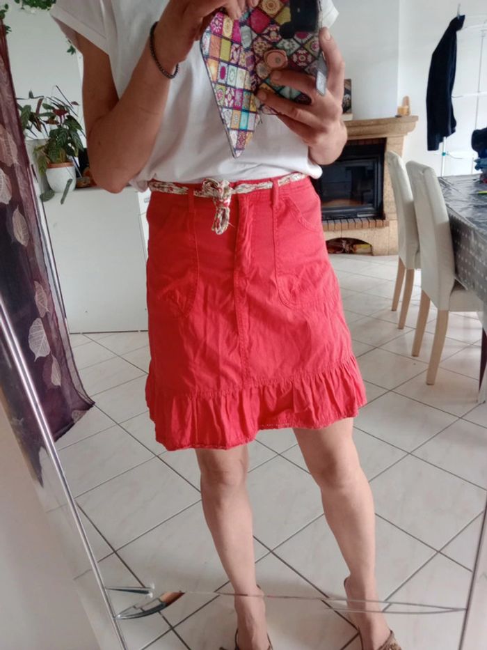 Jupe femme 34 rouge c85 - photo numéro 2