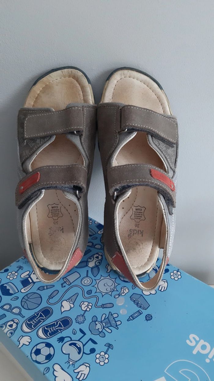 Sandales tout cuir - photo numéro 2