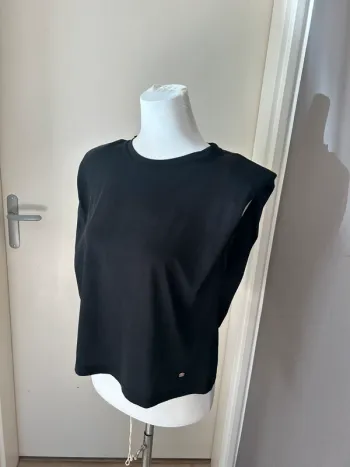 La petite étoile, T-shirt, top noir en modal femme, taille 1/36