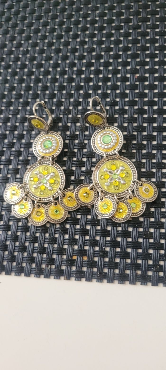 Boucles d'oreilles gas bijoux sequins excellent état - photo numéro 5