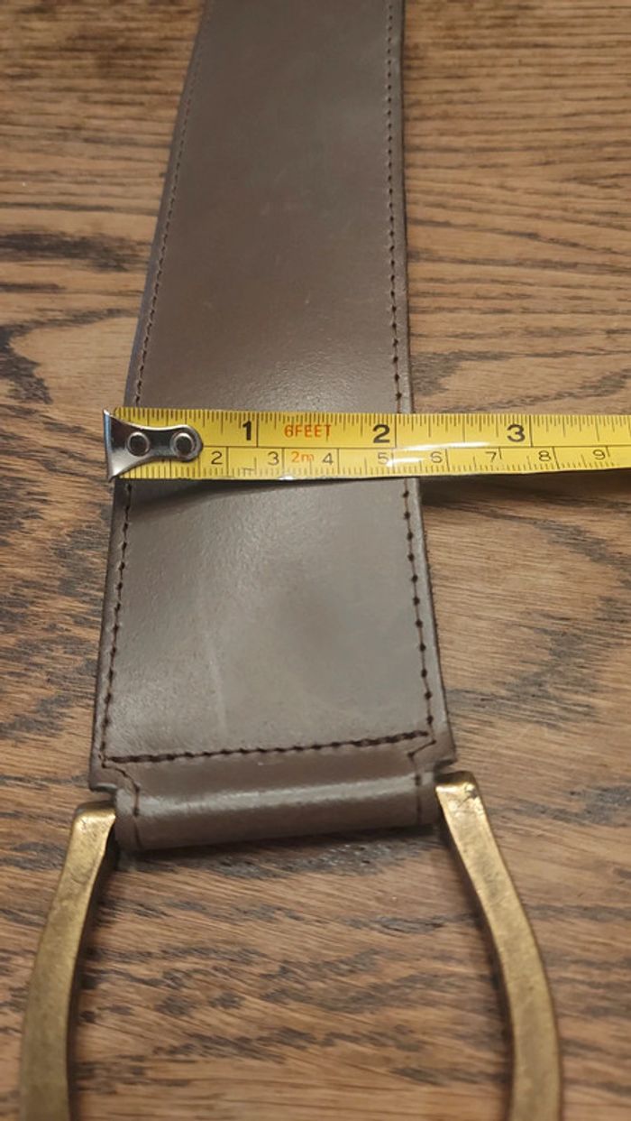 Ceinture Talking French cuir 90cm marron - photo numéro 12