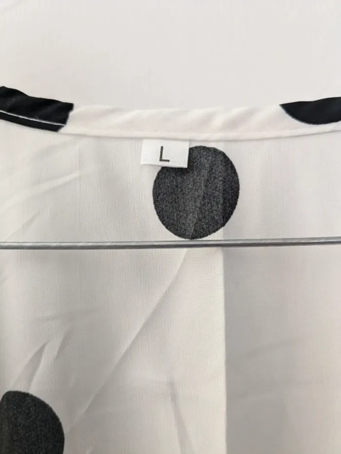 Robe longue d'été blanche et noire T.L - photo numéro 5