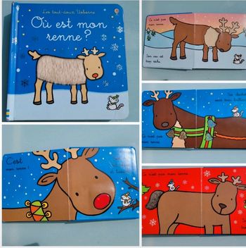 Livre à toucher Les Tout-doux Usborne : Où est mon Renne ? 🫎 Éditions Usborne, livre à textures (25)