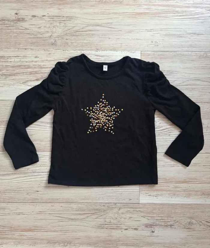 Tee shirt manches longues noir