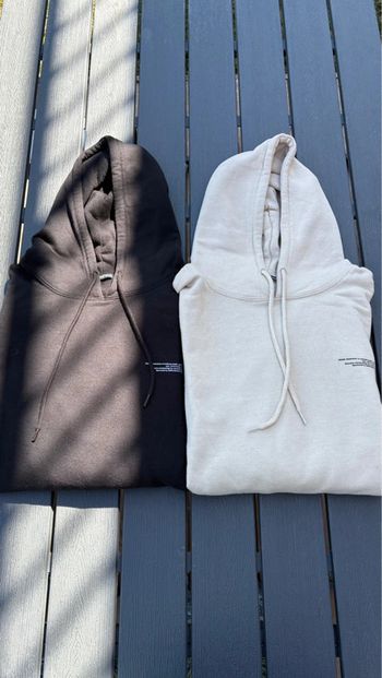Lot de 2 sweats à capuche beige et noir Boohoo femme taille L
