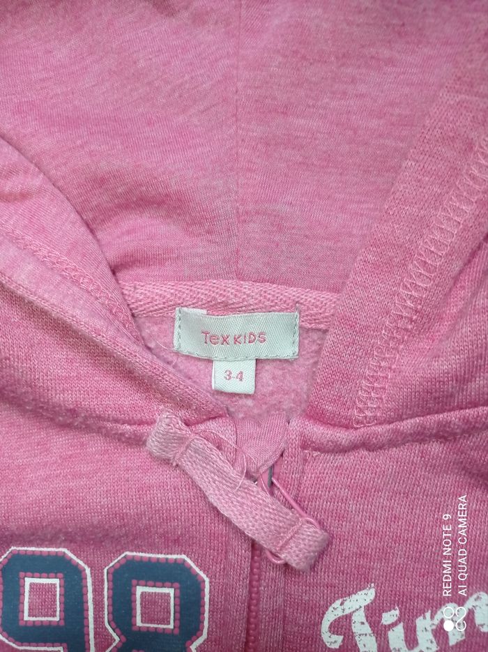 Veste à capuche zippée fille, Tex, taille 3-4 ans - photo numéro 4