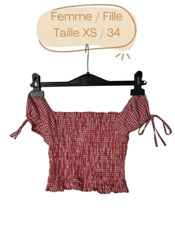 Crop Top à carreau - Taille XS