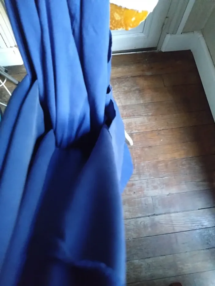 Robe d'été Ekyog T36 – bleue dentelle, soie 100%, chic - photo numéro 7