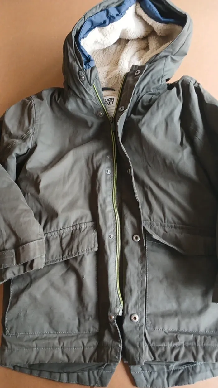 Manteau Vertbaudet kaki