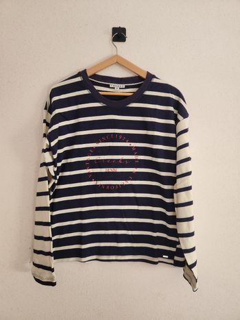 Sweat femme M Creeks – marinière – bleu marine et blanc – très bon état