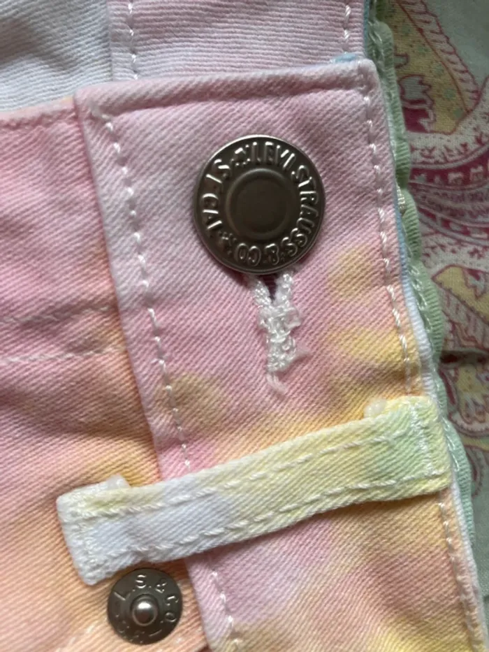 Levi’s short en jean multicolore pastel 8 ans - photo numéro 2