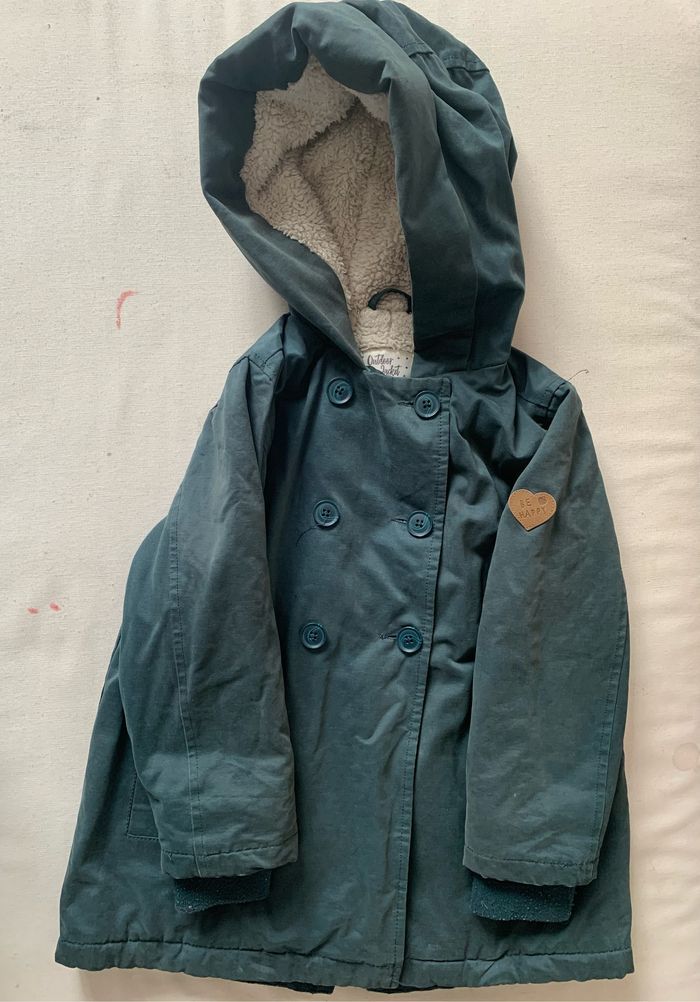 Veste mi saison doublée vert - photo numéro 1