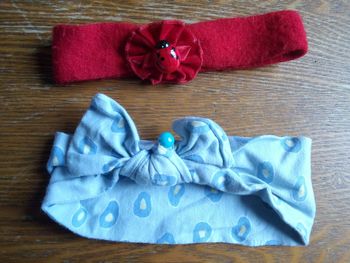Lot 2 bandeaux tête bébé fille