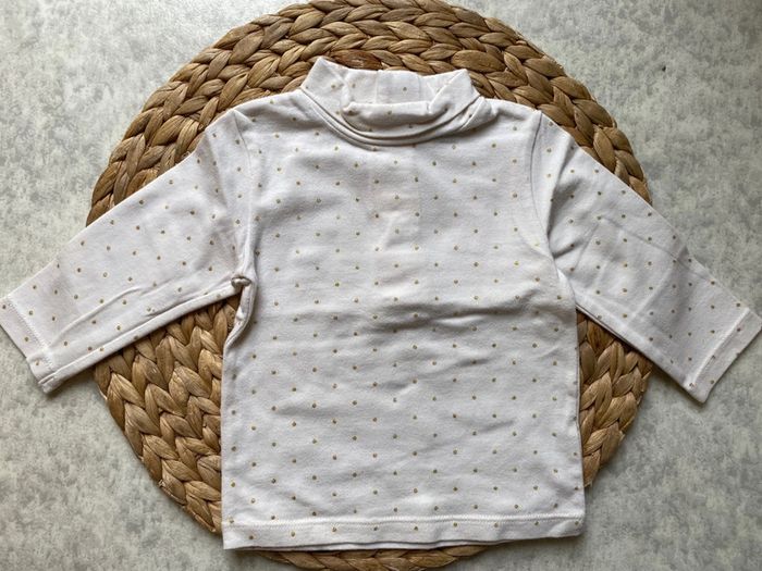 Lot t-shirts col roulé Kiabi 6 mois - photo numéro 4