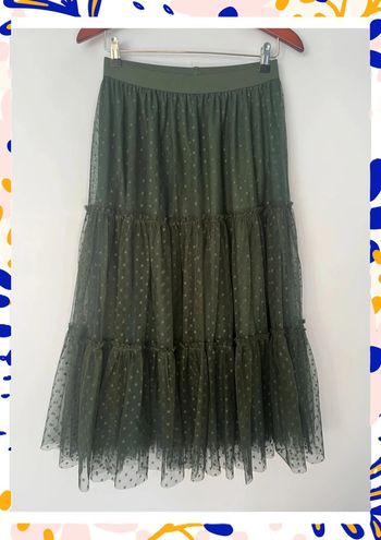 Jupe Longue Verte avec Tule – Madison – Taille M/L 👗