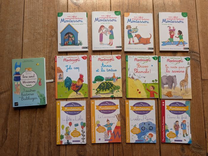 Lot de livres d'apprentissage lecture Montessori