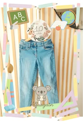 Jean clair Kiabi fille 10ans