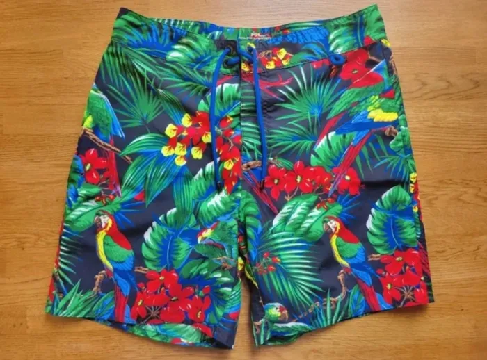 Short de bain Ralph Lauren motifs tropicaux