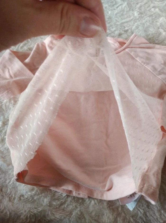 Tee shirt tunique chemise manches longues tulle Fille 3 mois Vertbaudet - photo numéro 7