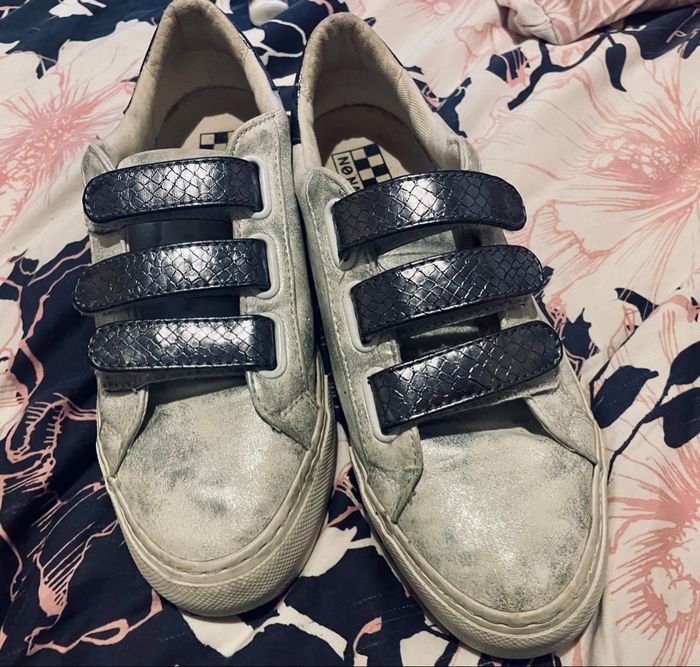 Noname baskets blanches argentées 39🌸 - photo numéro 5
