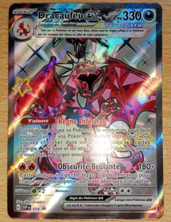 Carte Pokémon Dracaufeu ex Shiny 074 Full Ar