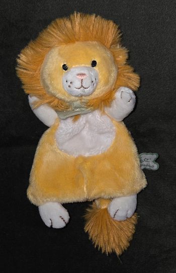 Doudou mini Lion nougat orange et jaune - Kaloo