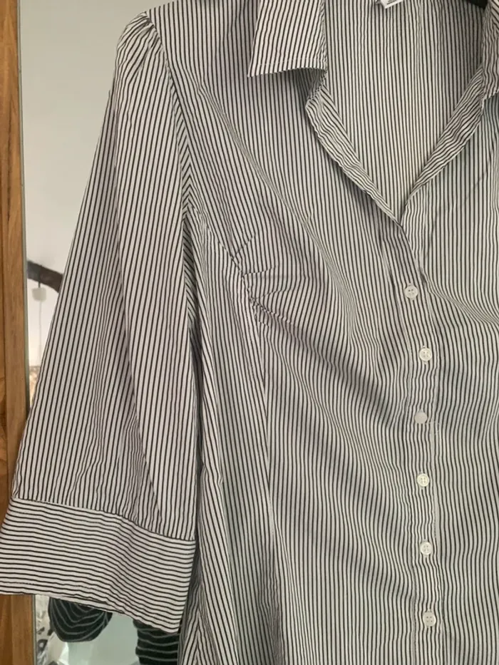 Chemise H&M rayé taille 42 manches 3/4 - photo numéro 3
