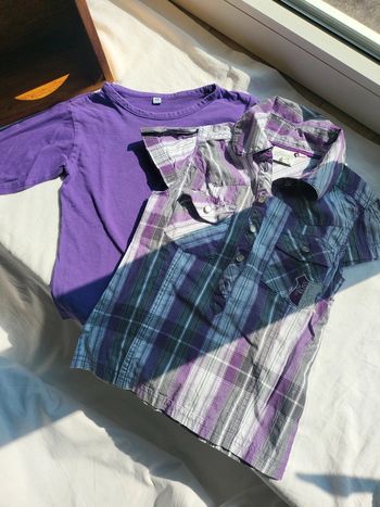 Chemise à carreaux écolière 4 ans