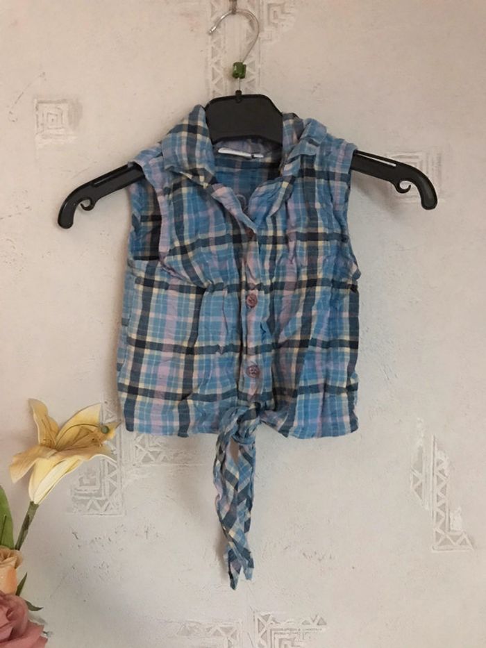 Chemise à carreaux bleu C&A