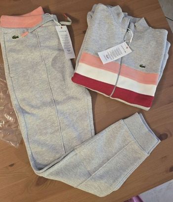 (NEUFS non portés)🏷🤩🩷 superbe ensemble veste et pantalon molleton lacoste 10 ans fille 🤩🥰🩷