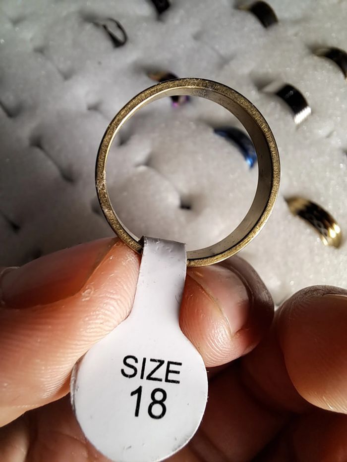 Bague acier inoxydable motifs - photo numéro 2