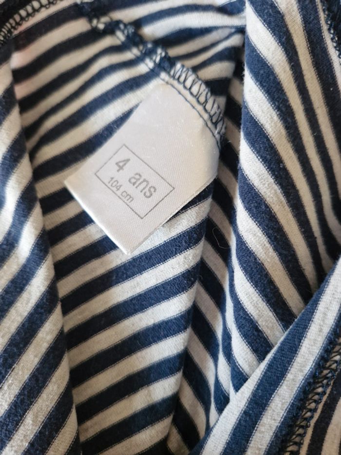 T-shirt manches longues enfant garçon 4 ans Tout simplement Coton - photo numéro 4