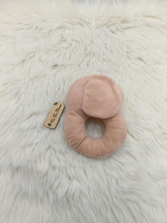 Doudou peluche Hochet Éléphant rose - photo numéro 4
