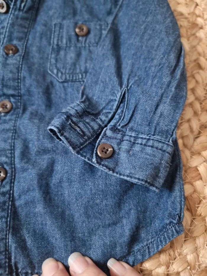 Chemise bleu jeans tape à l'œil 6 mois - photo numéro 3