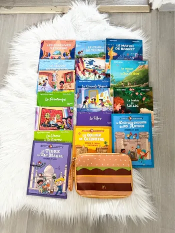 Lot de 13 livres McDonald’s jeunesse + pochette documents – Neuf