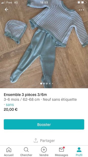 Ensemble 3 pièces 3/6m