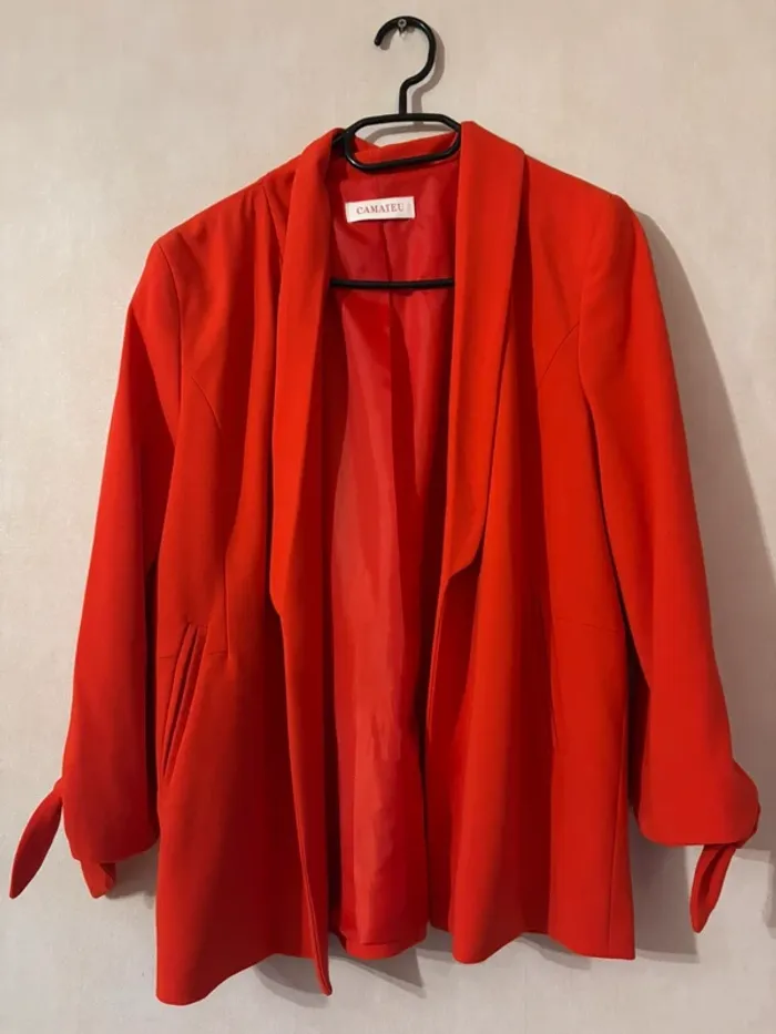 Bazer rouge orangé Camaïeu Taille 40
