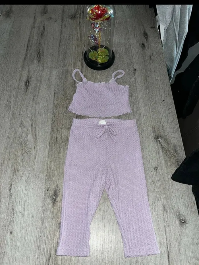 🌟 Ensemble loungewear lavande pour fille 🌟