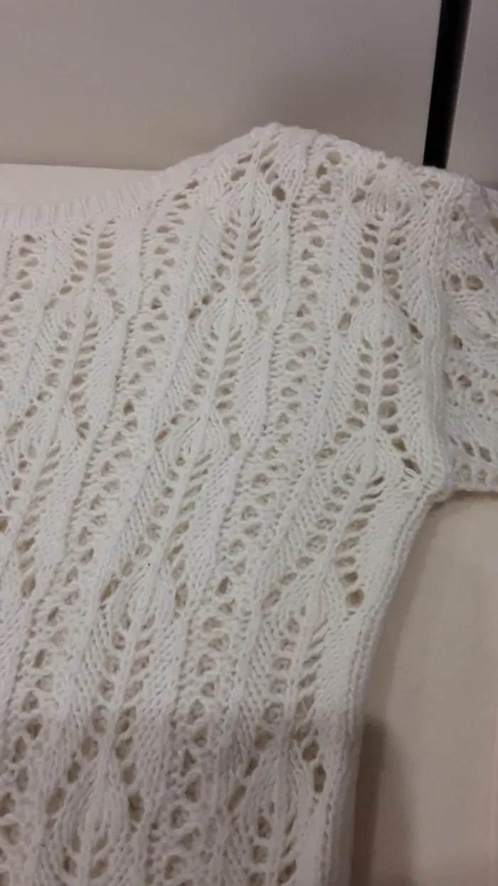 Pull femme ajouté, couleur crème - photo numéro 6