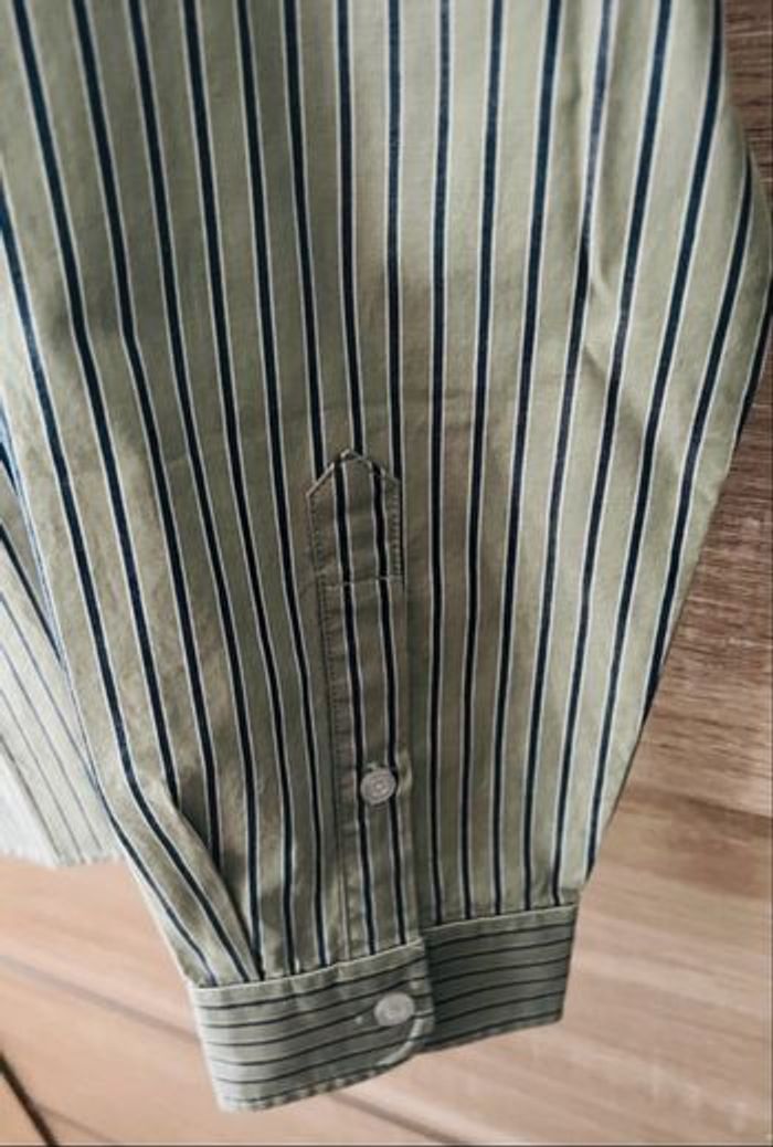 Chemise homme manches longues rayures vert Taille M Bonobo - photo numéro 6