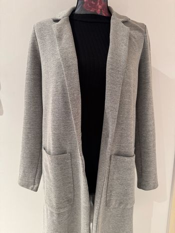 Veste longue grise - Stradivarius