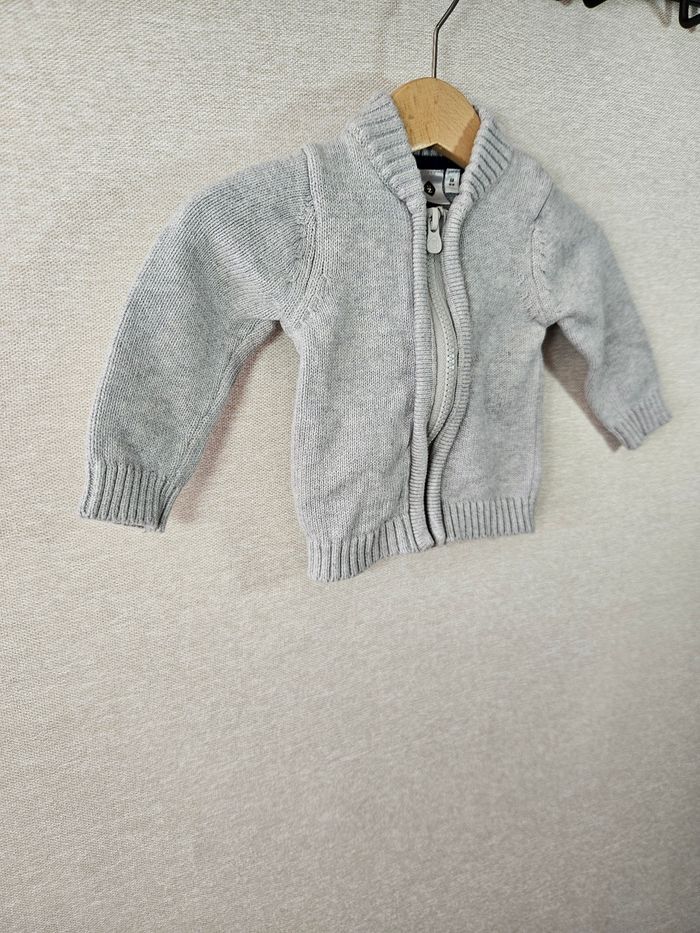 Gilet en maille grain de blé  3 mois - photo numéro 4