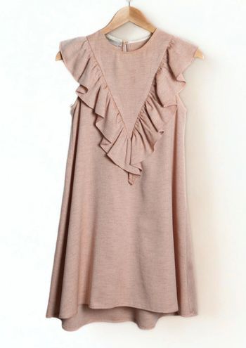 Robe rose poudré avec volant Janne Mill Taille 36