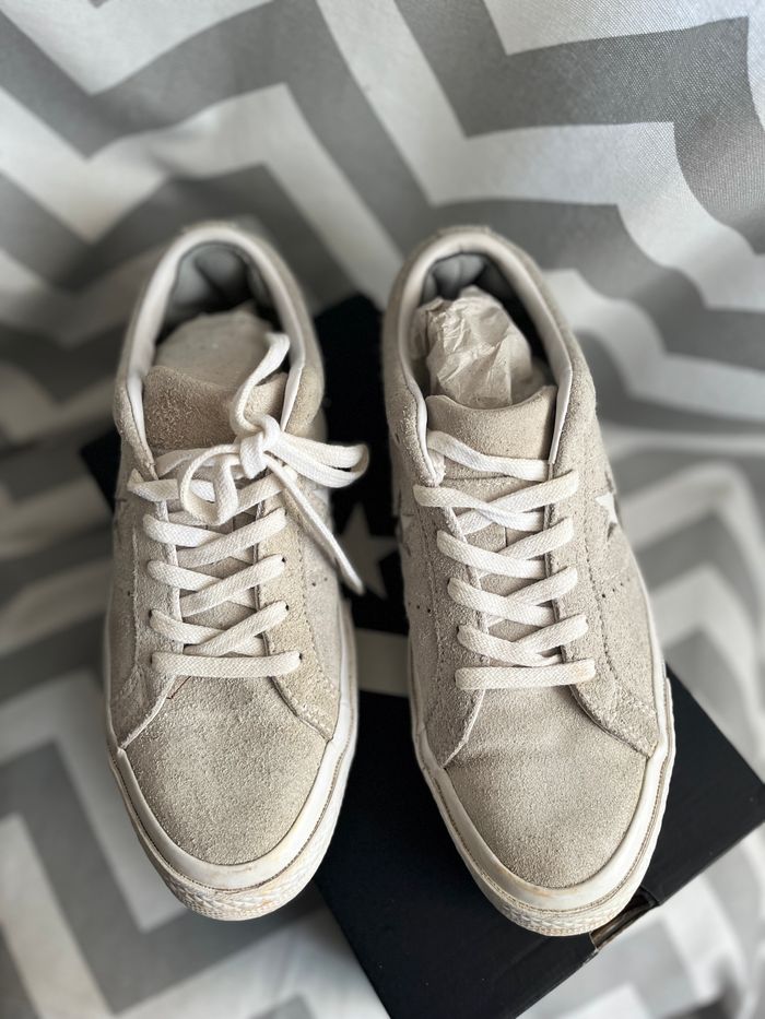 Converse One Star daim/suède grise - photo numéro 3