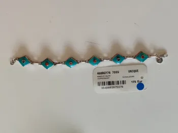 Bracelet argent Agnès b Sajita peppermint 18cm
